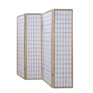 4fach Holz Paravent Raumteiler Shoji NEU !in natur!