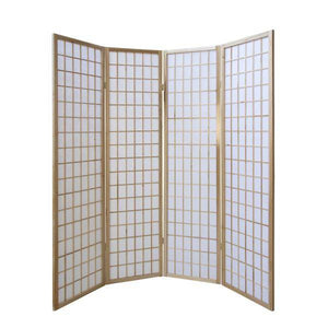 4fach Holz Paravent Raumteiler Shoji NEU !in natur!
