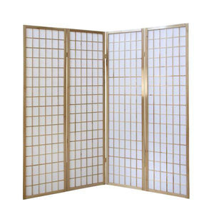 4fach Holz Paravent Raumteiler Shoji NEU !in natur!