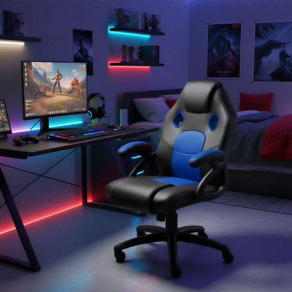 Mike office chair, black/blue