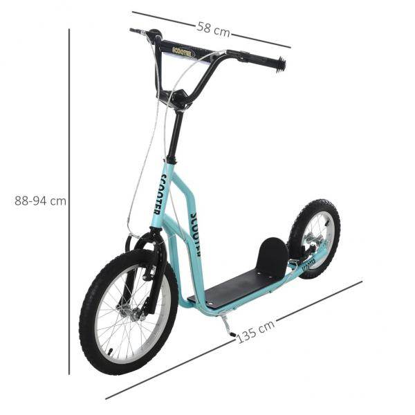 Tretroller Scooter Cityroller Kinder Mädchenroller verstellbar Aluminium Blau