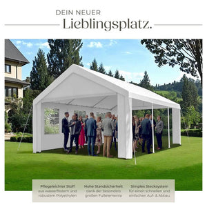 Garten Pavillon 6x4m mit 4 Seitenteilen