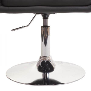 Esszimmerstuhl HWC-F19, Küchenstuhl Stuhl Drehstuhl Loungesessel, drehbar höhenverstellbar ~ Kunstleder grau