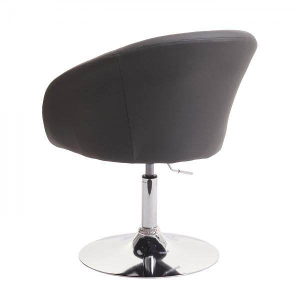 Esszimmerstuhl HWC-F19, Küchenstuhl Stuhl Drehstuhl Loungesessel, drehbar höhenverstellbar ~ Kunstleder grau