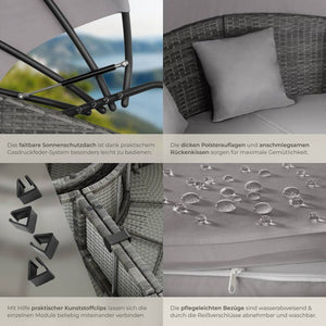 Rattan Sonneninsel Santorin grau