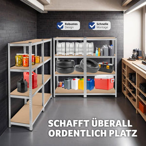 Schwerlastregal 160 x 160 x 40 cm, 640 kg