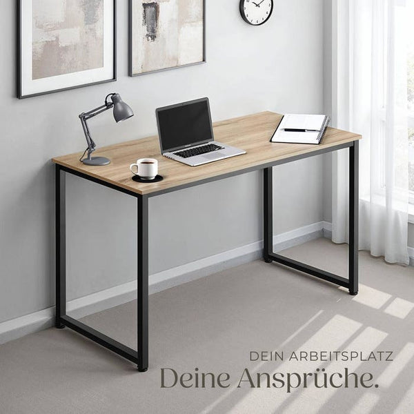 Schreibtisch Flint Industrial Holz hell, Eiche Sonoma 140 cm