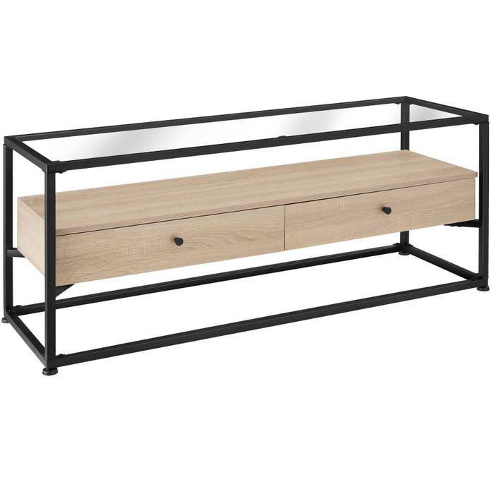 Credenza bassa Maidenhead 121,5x41,5x50,5cm Stile industriale, legno chiaro, rovere Sonoma