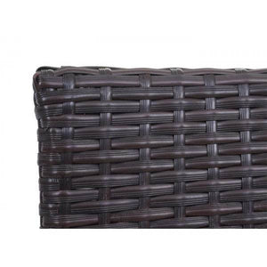 Poly-Rattan Garnitur HWC-F55, Balkon-/Garten-/Lounge-Set Sofa Sitzgruppe ~ braun, Kissen dunkelgrau