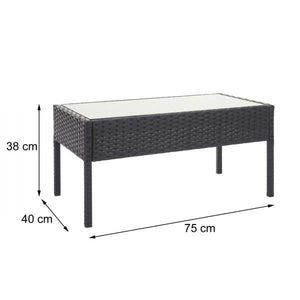 Poly-Rattan Garnitur HWC-F56, Balkon-/Garten-/Lounge-Set Sitzgruppe ~ braun, Kissen dunkelgrau