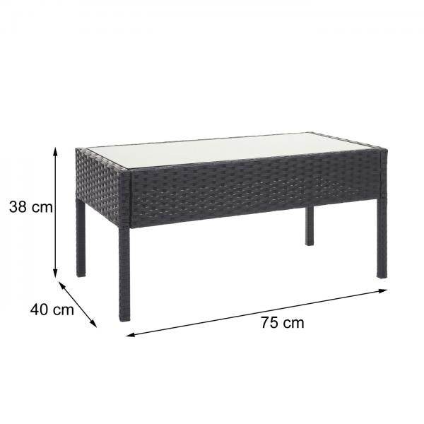 Poly-Rattan Garnitur HWC-F56, Balkon-/Garten-/Lounge-Set Sitzgruppe ~ braun, Kissen dunkelgrau