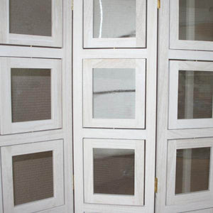 3 fach Paravent Fotowand 263 weiss Raumteiler