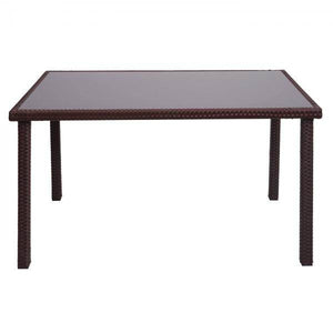 Poly-Rattan Tisch HWC-G19, Gartentisch Balkontisch, 120x75cm ~ braun
