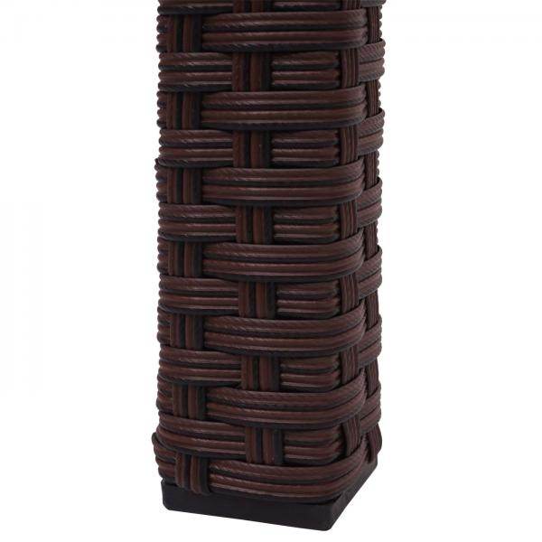 Poly-Rattan Tisch HWC-G19, Gartentisch Balkontisch, 120x75cm ~ braun