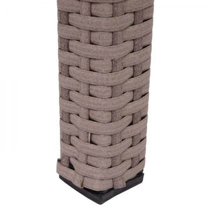 Poly-Rattan Tisch HWC-G19, Gartentisch Balkontisch, 120x75cm ~ grau-braun