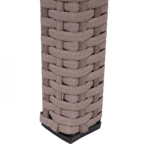 Poly-Rattan Tisch HWC-G19, Gartentisch Balkontisch, 120x75cm ~ grau-braun