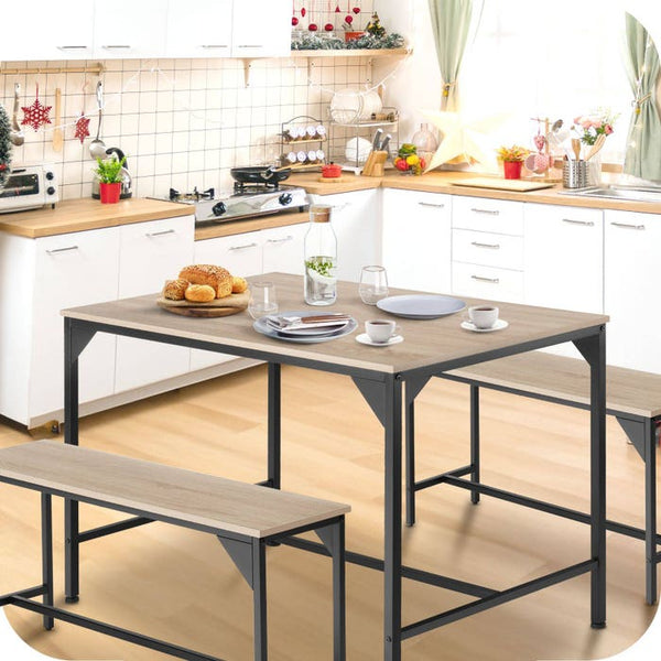 Sitzgruppe Bolton Industrial Holz hell, Eiche Sonoma