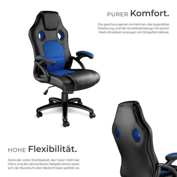 Tyson office chair, black/blue