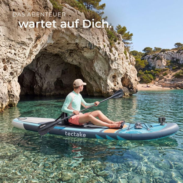 Stand-Up Paddle Board 2in1 Palagios türkis/orange 288 cm mit Kamerahalterung