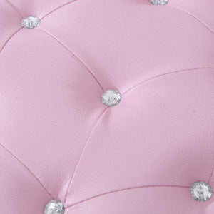 Kindersessel Kindersofa Mädchen Softsofa Kristallknöpfen Hocker Rosa