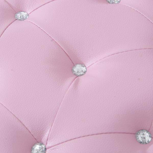 Kindersessel Kindersofa Mädchen Softsofa Kristallknöpfen Hocker Rosa