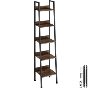 Leiterregal Folkestone Industrial Holz dunkel, rustikal 35,5 x 31,5 x 170,5 cm