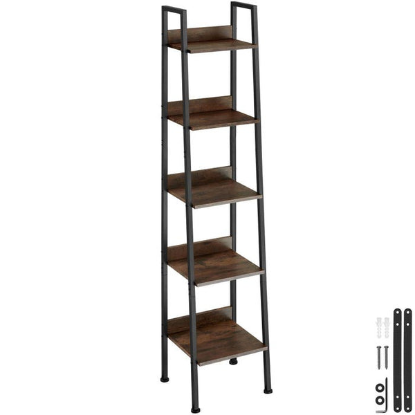 Leiterregal Folkestone Industrial Holz dunkel, rustikal 35,5 x 31,5 x 170,5 cm