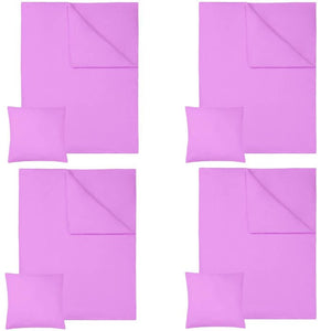 4 Bettwäsche-Sets 200x135cm Baumwolle lila