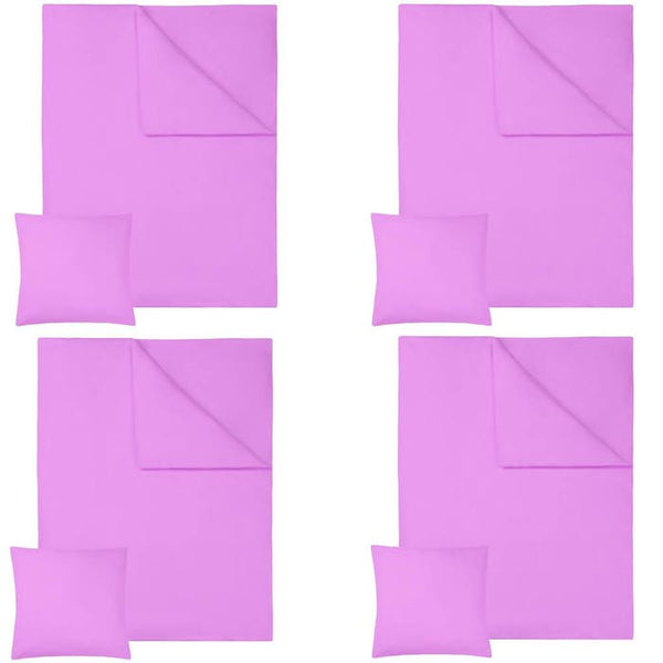 4 Bettwäsche-Sets 200x135cm Baumwolle lila
