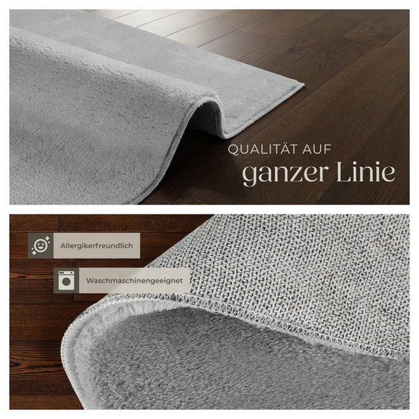 Short pile carpet Soft Zone gray 60 x 110 cm 