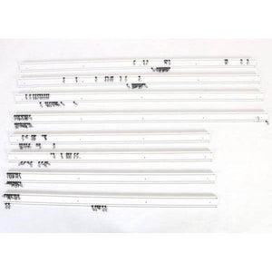 Seitenwand für Pergola HWC-J32, 4er-Set + Moskitonetz Pavillon Ersatzseitenwand ~ 4x3m weiss