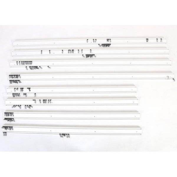 Seitenwand für Pergola HWC-J32, 4er-Set + Moskitonetz Pavillon Ersatzseitenwand ~ 4x3m weiss