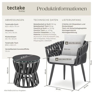 Aluminium Gartenlounge-Set Lugano