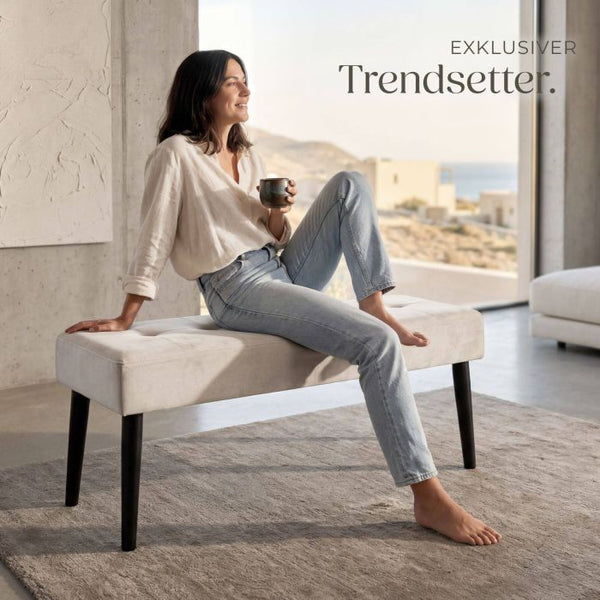 Sitzbank Glora Samtoptik taupe