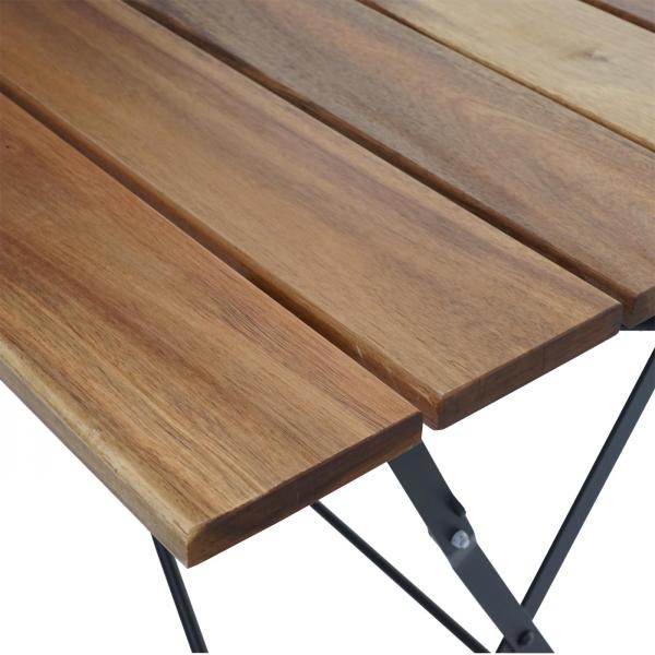 Biergartentisch HWC-J40, Klapptisch Gartentisch, Gastronomie-Qualität Akazie MVG-zertifiziert 120x60cm ~ naturfarben