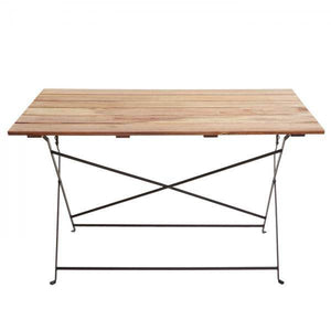 Biergartentisch HWC-J40, Klapptisch Gartentisch, Gastronomie-Qualität Akazie MVG-zertifiziert 120x60cm ~ naturfarben