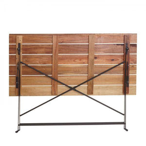 Biergartentisch HWC-J40, Klapptisch Gartentisch, Gastronomie-Qualität Akazie MVG-zertifiziert 120x60cm ~ naturfarben