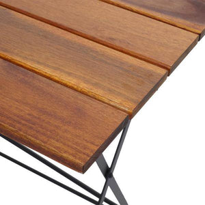 Biergartentisch HWC-J40, Klapptisch Gartentisch, Gastronomie-Qualität Akazie MVG-zertifiziert 120x60cm ~ braun