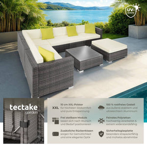 Rattan Loungeset Marbella - grau