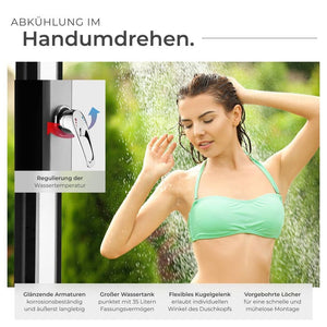 Solardusche Ofanto 35l schwarz/silber