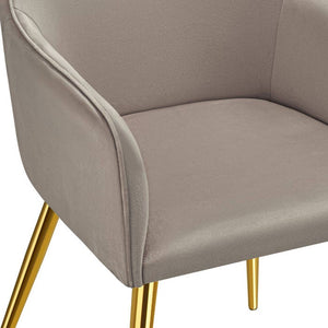 Armlehnstuhl Avane, Samtoptik, gepolstert taupe 6er Set