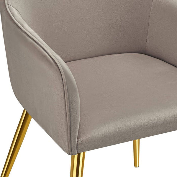 Armlehnstuhl Avane, Samtoptik, gepolstert taupe 6er Set