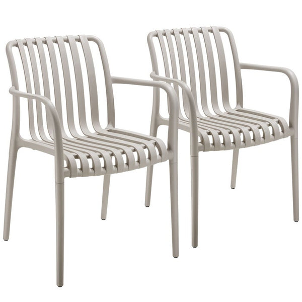 Gartenstühle Alcudia taupe 2er Set