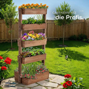 Vertikalbeet Flora braun 81 x 52 x 180 cm