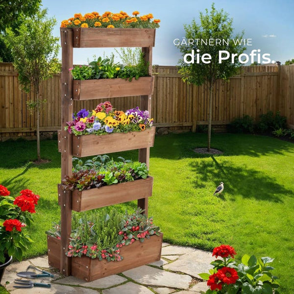 Vertikalbeet Flora braun 81 x 52 x 180 cm
