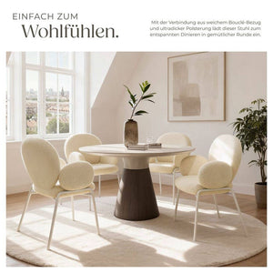 2er Set Stuhl Scandi creme