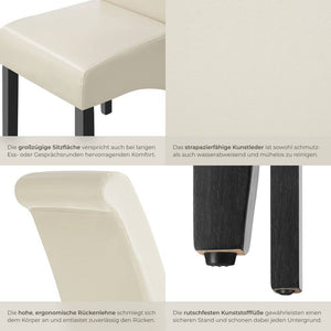 Esszimmerstuhl creme 4er Set