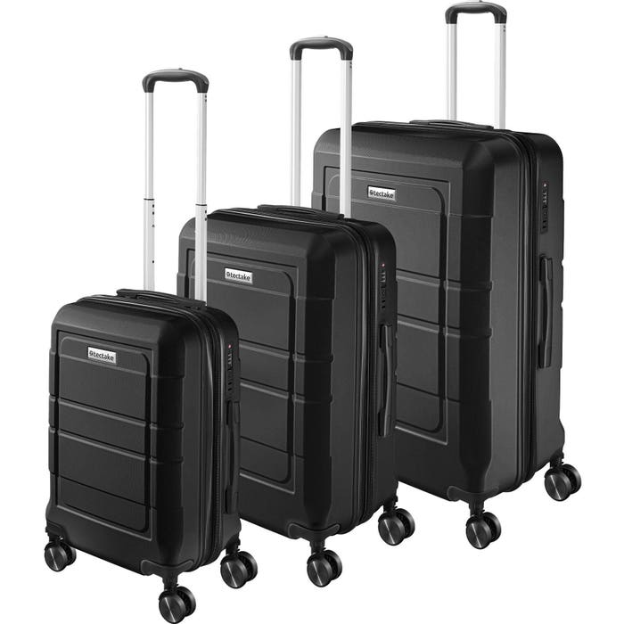 Set di valigie da viaggio nere Brice