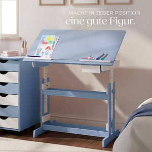 Schreibtisch blau