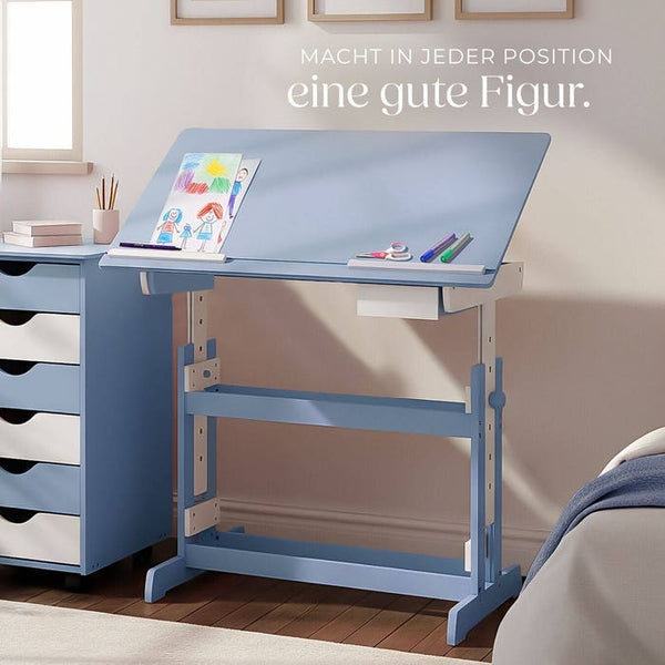 Schreibtisch blau